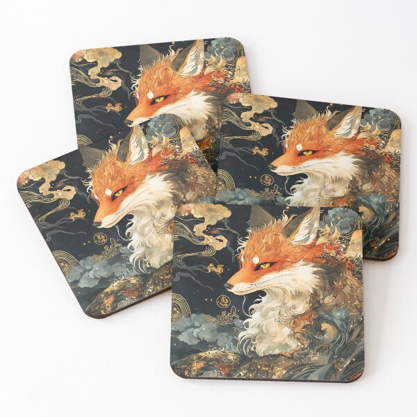Artikelvorschau, Japanischer Kitsune-Fuchs entworfen und verkauft von bapupa.