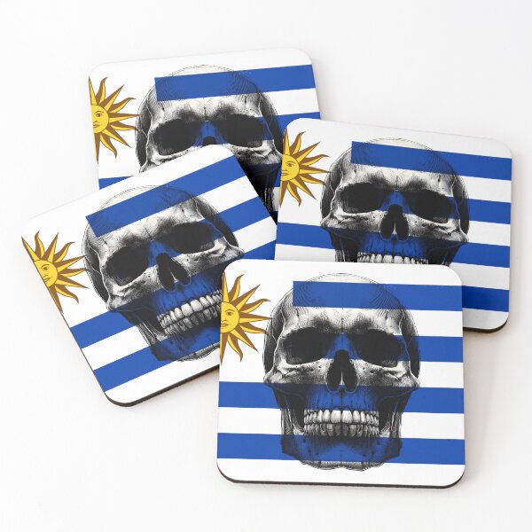 Item preview, URUGUAY SKULL FLAG NATION RAREART COUNTRY HALLOWEEN #ogirdor designed and sold by ogirdorgraphics.
