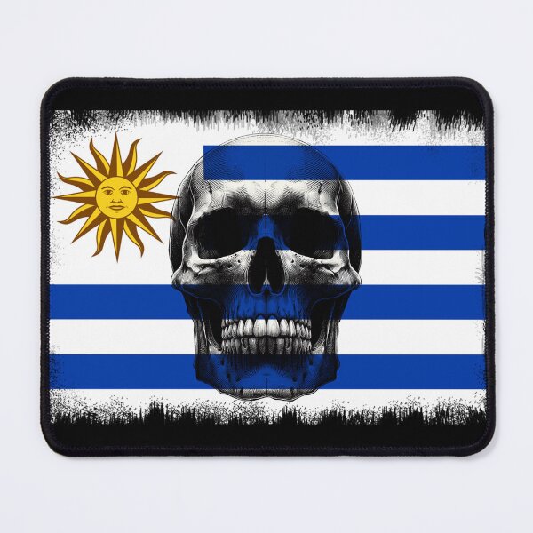 Item preview, URUGUAY SKULL FLAG NATION RAREART COUNTRY HALLOWEEN #ogirdor designed and sold by ogirdorgraphics.