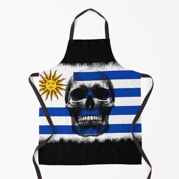 Item preview, URUGUAY SKULL FLAG NATION RAREART COUNTRY HALLOWEEN #ogirdor designed and sold by ogirdorgraphics.