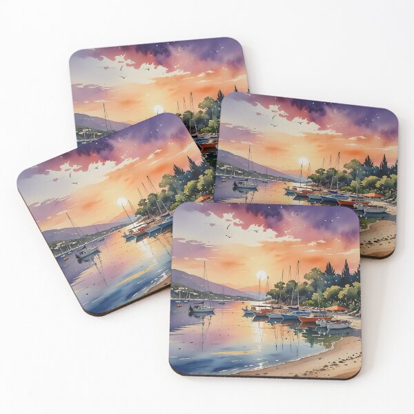 Item preview, Bitez Beach, Bodrum: Sunset Tranquility designed and sold by LSVart.