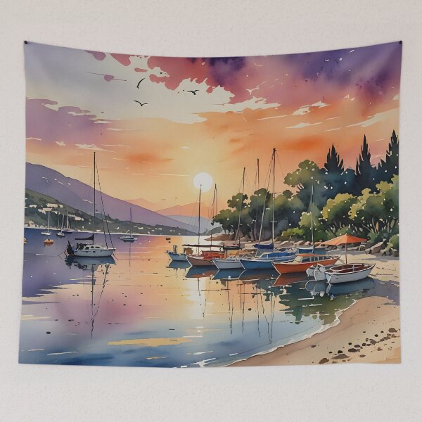 Item preview, Bitez Beach, Bodrum: Sunset Tranquility designed and sold by LSVart.