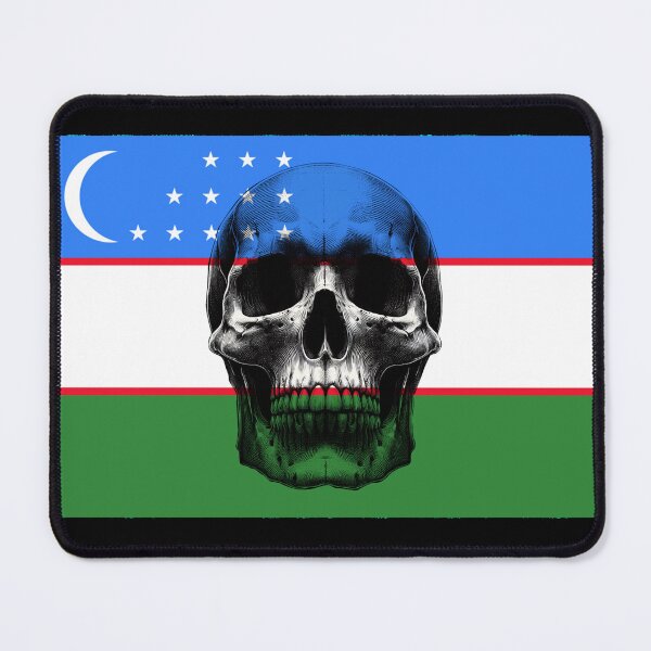 Item preview, UZBEKISTAN SKULL FLAG NATION RAREART COUNTRY HALLOWEEN #ogirdor designed and sold by ogirdorgraphics.