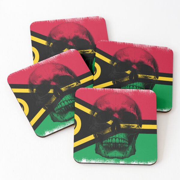 Item preview, VANUATU SKULL FLAG NATION RAREART COUNTRY HALLOWEEN #ogirdor designed and sold by ogirdorgraphics.