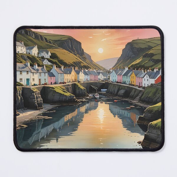 Item preview, Boscastle, Cornwall: Sunset Over a Charming Fishing Village designed and sold by LSVart.