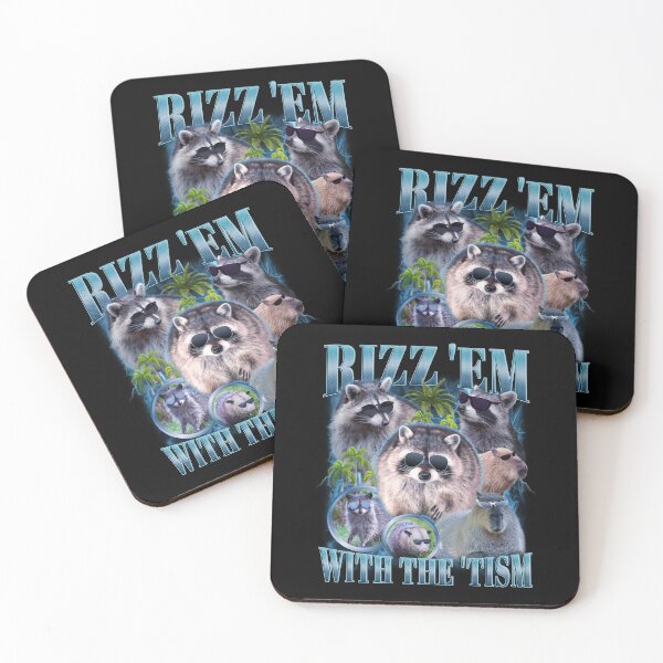 Item preview, Rizz 'Em With The 'Tism Funny Raccoon Meme designed and sold by bmcreationsCo.