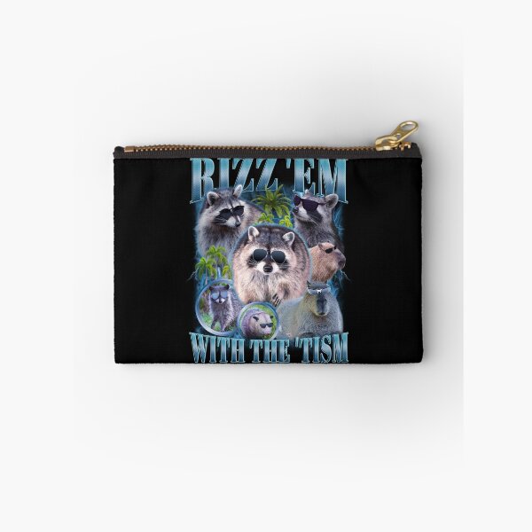 Item preview, Rizz 'Em With The 'Tism Funny Raccoon Meme designed and sold by bmcreationsCo.