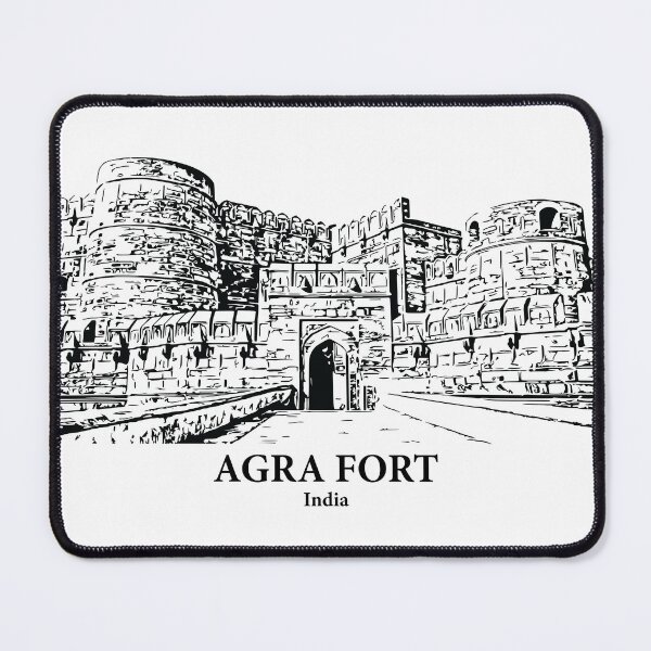 Aperçu de l'œuvre Fort d'Agra - Inde créée et vendue par Lakeric Cityscapes.