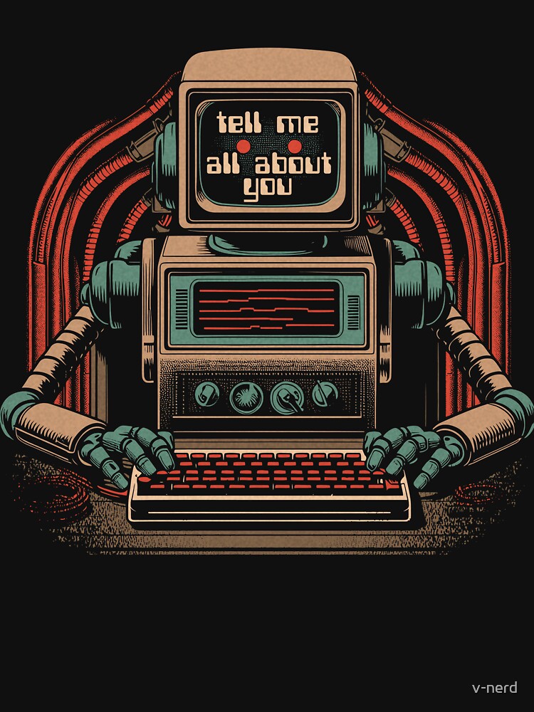 Thumbnail 7 of 7, Essential T-Shirt, Tell me all about you designed and sold by v-nerd.