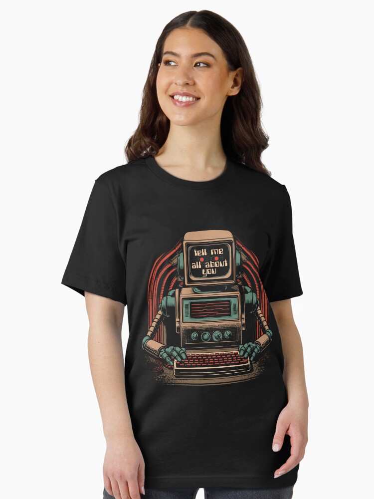 Thumbnail 2 of 7, Essential T-Shirt, Tell me all about you designed and sold by v-nerd.