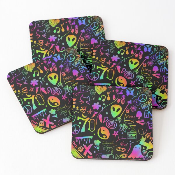 Item preview, Scratch Doodle Art - 90's Rainbow Designs designed and sold by OldSoulInspired.