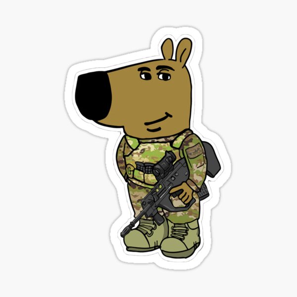 Item preview, Military chill guy designed and sold by Poptsy-Ez.