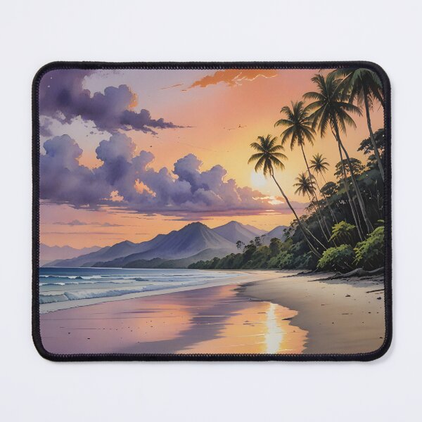 Item preview, Cape Tribulation: Sunset Over Golden Sands and Lush Rainforest designed and sold by LSVart.