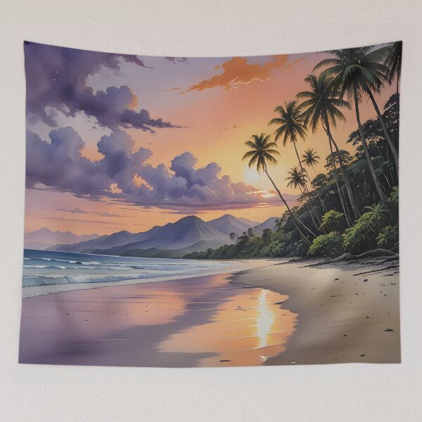 Item preview, Cape Tribulation: Sunset Over Golden Sands and Lush Rainforest designed and sold by LSVart.