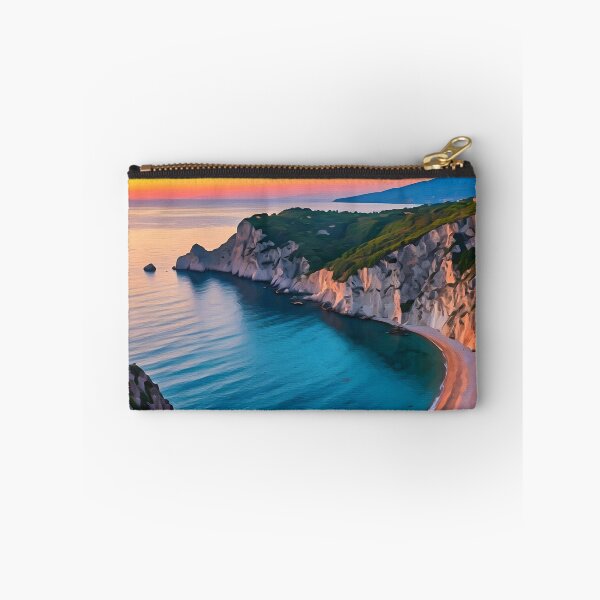 Aperçu de l'œuvre Capo Vaticano : coucher de soleil en Calabre sur les mers turquoise créée et vendue par LSVart.