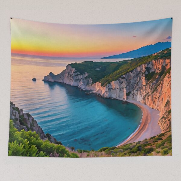 Item preview, Capo Vaticano: Calabria Sunset Over Turquoise Seas designed and sold by LSVart.
