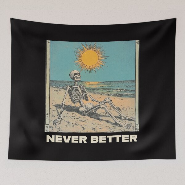 Item preview, Never Better Skull designed and sold by Rustic Valley Studio.