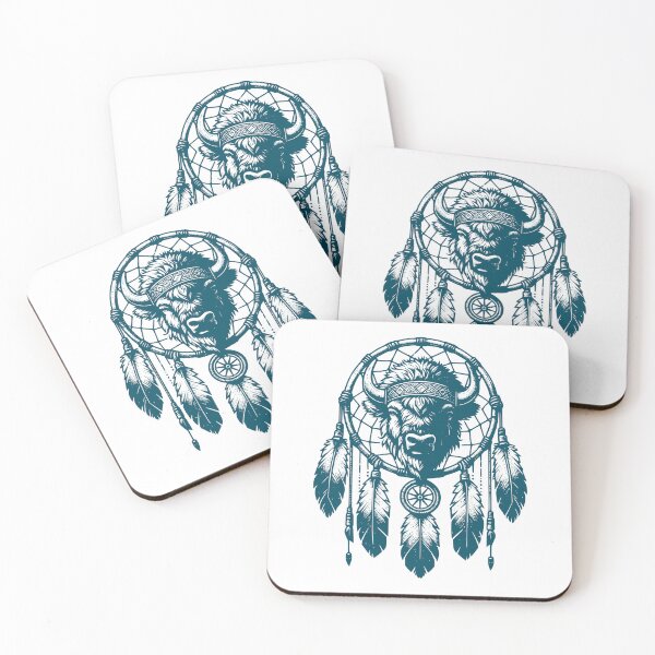 Item preview, NATIVE AMERICAN BISON AND THE DREAM CATCHER  designed and sold by justyna-s28.