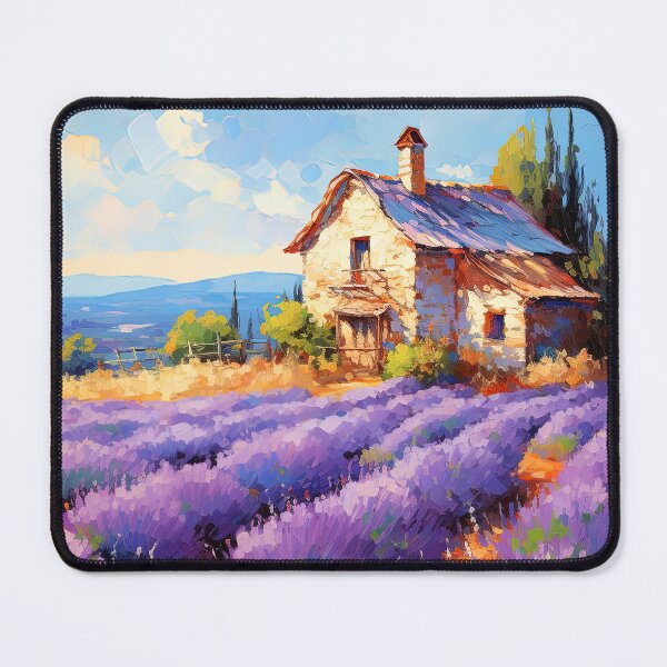 Item preview, Fields of lavender in Summer - Acrylic landscape painting designed and sold by TheArtistOf2022.