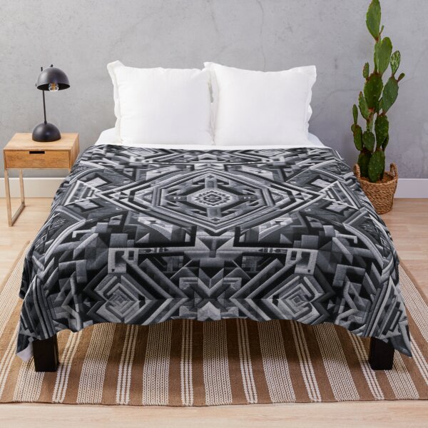 Aperçu de l'œuvre motif navajo noir et blanc créée et vendue par Dogandesighn.