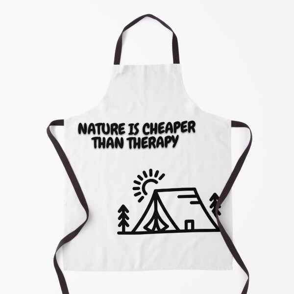 Item preview, Nature is Cheaper Than Therapy – Funny Outdoor Quote designed and sold by TiggsnPigsArt.