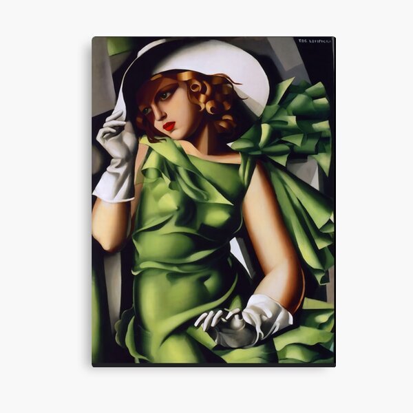 Item preview, Girl in a Green Dress By Lempicka designed and sold by CMooreWorx.