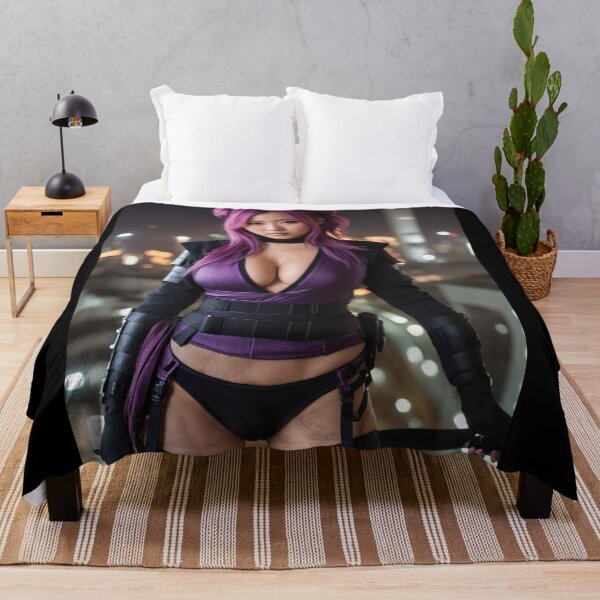 Item preview, Hermosa chica ninja cosplay guerrera cabello morado designed and sold by chantastical.