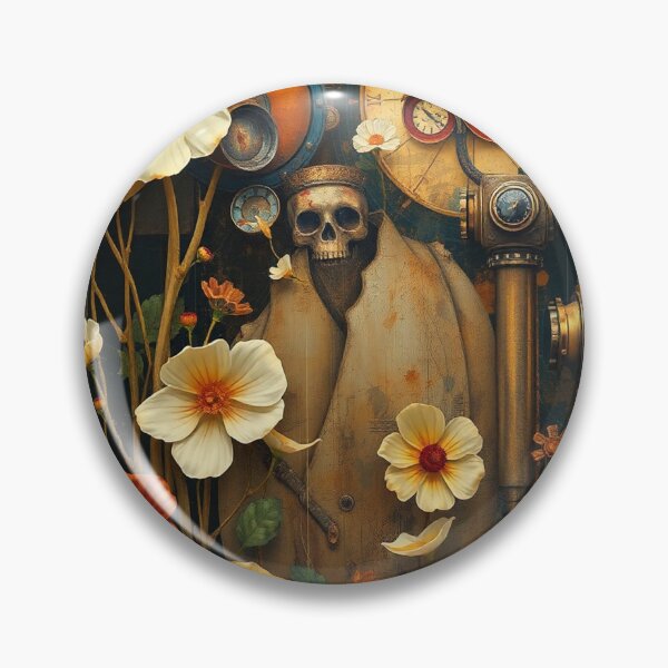 Item preview, Gustav Klimt inspired Steampunk Garden with skull designed and sold by Vintage Designs +.