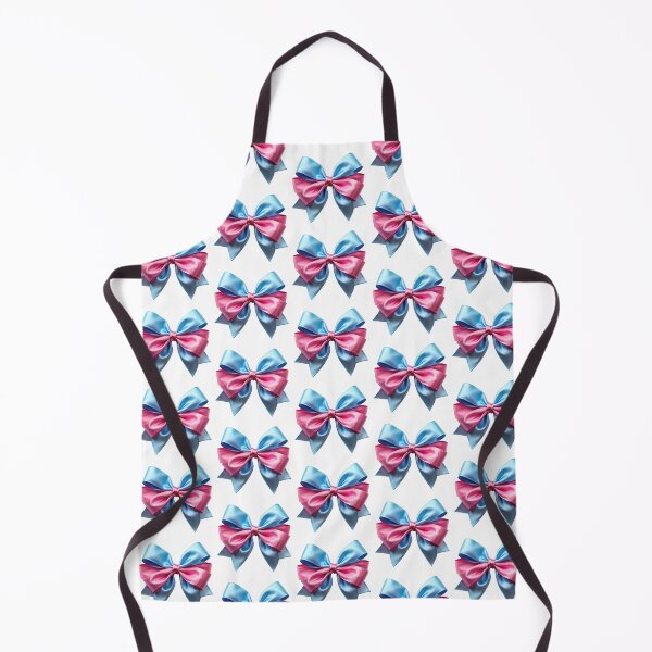 Item preview, pink and blue coquette satin bow designed and sold by DuskTillDown.