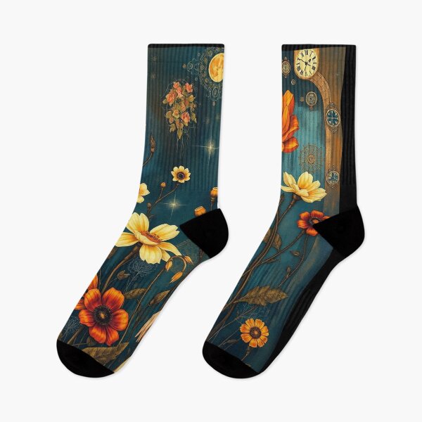 Item preview, Gustav Klimt inspired woman walking through a beautiful garden designed and sold by Vintage Designs +.