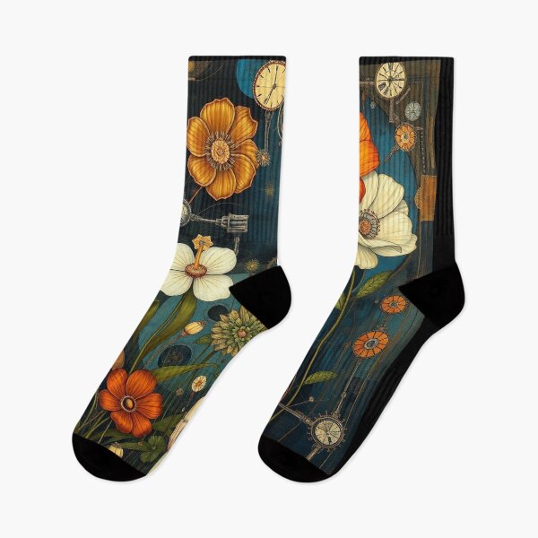 Item preview, Gustav Klimt inspired woman walking through a beautiful garden designed and sold by Vintage Designs +.
