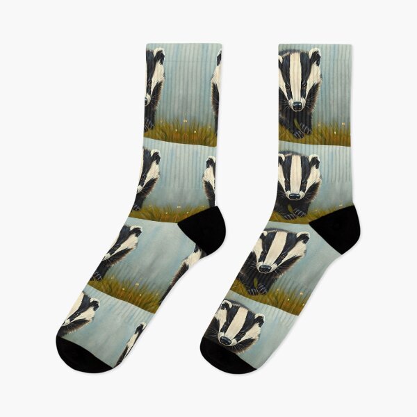 Item preview, Woodland Badger Oil Painting Style Wildlife Conservation designed and sold by kakarikihill.