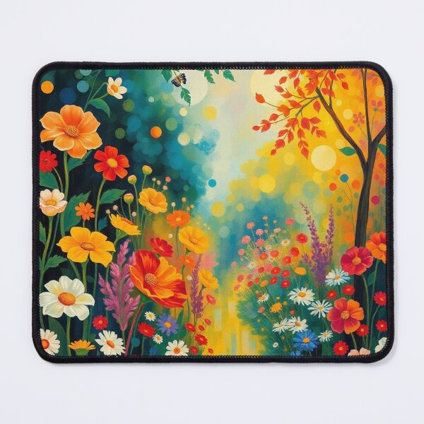 Item preview, A Beautiful Flower Garden painting inspired by Gustav Klimt designed and sold by Vintage Designs +.