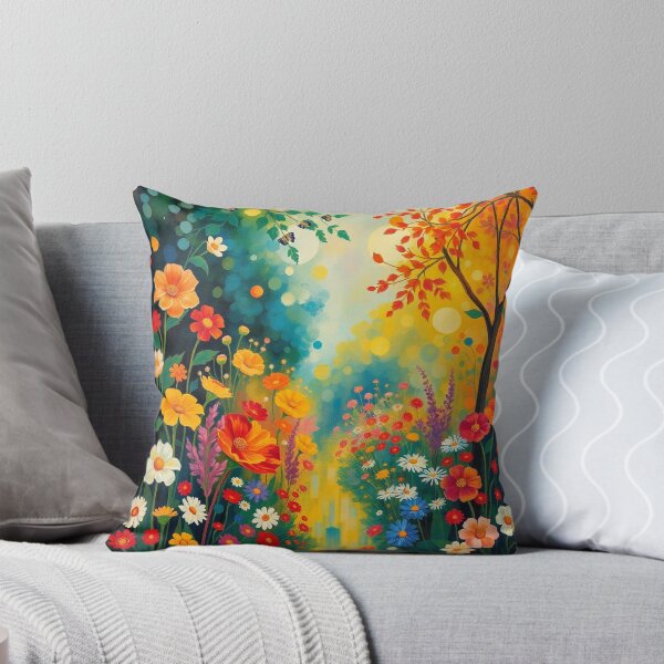 Item preview, A Beautiful Flower Garden painting inspired by Gustav Klimt designed and sold by Vintage Designs +.