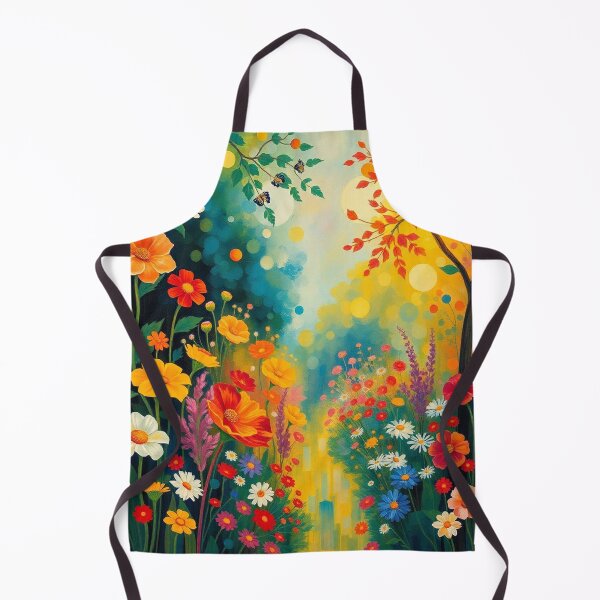 Item preview, A Beautiful Flower Garden painting inspired by Gustav Klimt designed and sold by Vintage Designs +.