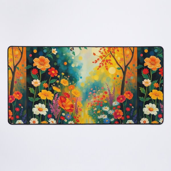 Item preview, A Beautiful Flower Garden painting inspired by Gustav Klimt designed and sold by Vintage Designs +.
