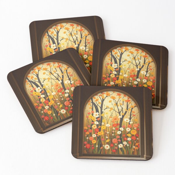 Item preview,  A Beautiful Flower Garden painting inspired by Gustav Klimt designed and sold by Vintage Designs +.