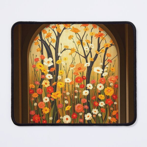 Item preview,  A Beautiful Flower Garden painting inspired by Gustav Klimt designed and sold by Vintage Designs +.