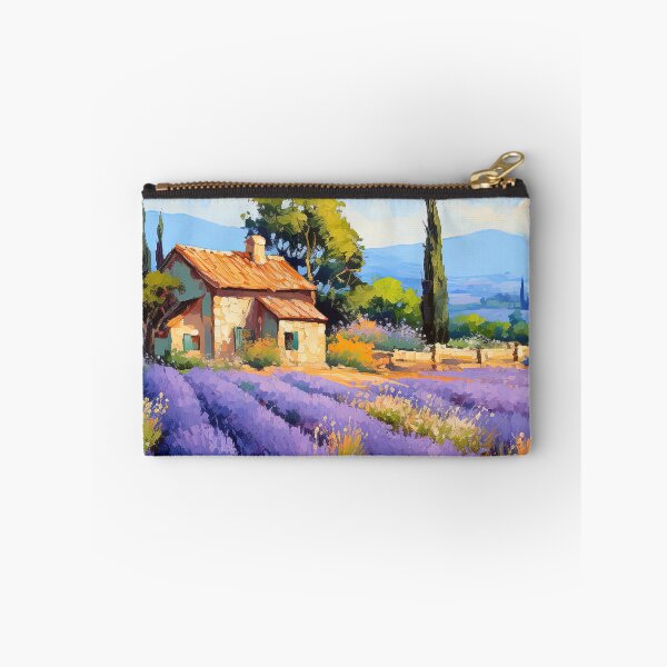 Item preview, Fields of lavender in Summer - Acrylic landscape painting designed and sold by TheArtistOf2022.