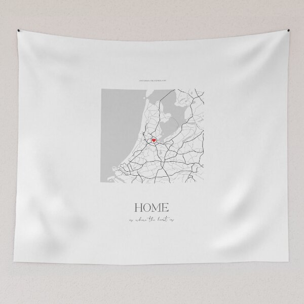 Item preview, Amsterdam, The Netherlands | Home Is Where The Heart Is | New Home Couples Valentines Home Decor |  designed and sold by Two Otters Co.