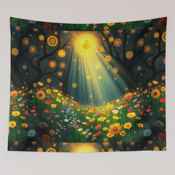 Item preview,  A Beautiful Flower Garden painting inspired by Gustav Klimt designed and sold by Vintage Designs +.