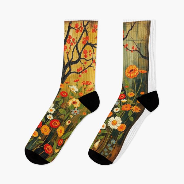 Item preview,  A Beautiful Flower Garden painting inspired by Gustav Klimt designed and sold by Vintage Designs +.