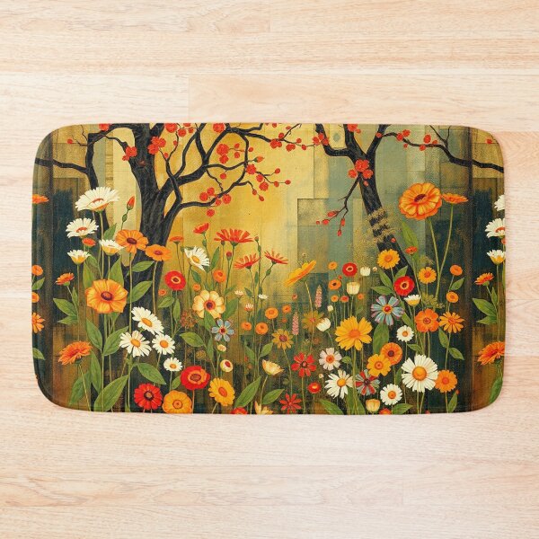 Item preview,  A Beautiful Flower Garden painting inspired by Gustav Klimt designed and sold by Vintage Designs +.