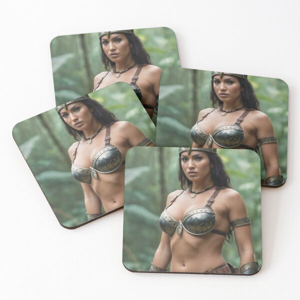 Item preview, Hermosa chica guerrera amazónica en la selva tropical designed and sold by chantastical.