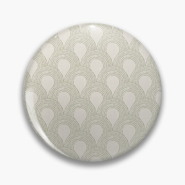 Item preview, Serene harmonious Japandi style geometric scallops linen textured 1b designed and sold by Designsbyluzia.