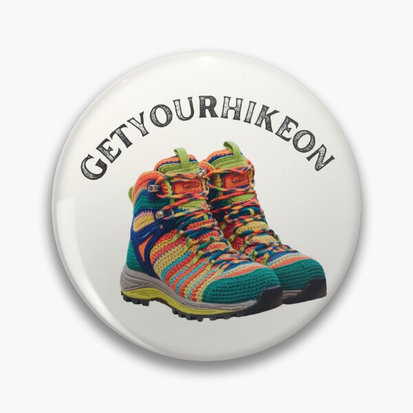 Item preview, Hiking. Hiking Boots. Crochet Art. Outdoors Adventure.  designed and sold by gloriamelrose.