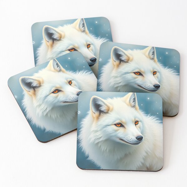 Item preview, Arctic Fox Oil Painting Style Nature Wildlife Conservation designed and sold by kakarikihill.