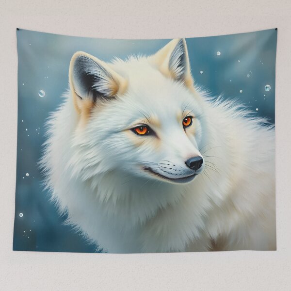 Item preview, Arctic Fox Oil Painting Style Nature Wildlife Conservation designed and sold by kakarikihill.