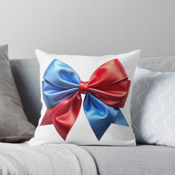 Item preview, coquette aesthetic red and blue satin bow designed and sold by DuskTillDown.