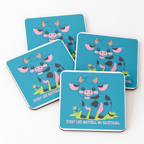 Item preview, Blue Cute Cow Every Life Matters No Exceptions designed and sold by DAKSs.